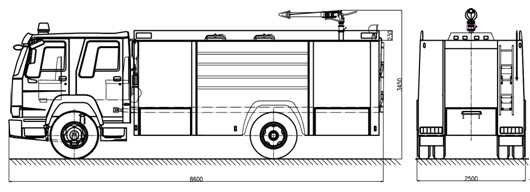 消防車上裝結(jié)構(gòu)圖 消防車上裝結(jié)構(gòu)圖