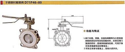 浙江嘉隆不銹鋼襯氟蝶閥D71F46-80 浙江嘉隆不銹鋼襯氟蝶閥D71F46-80